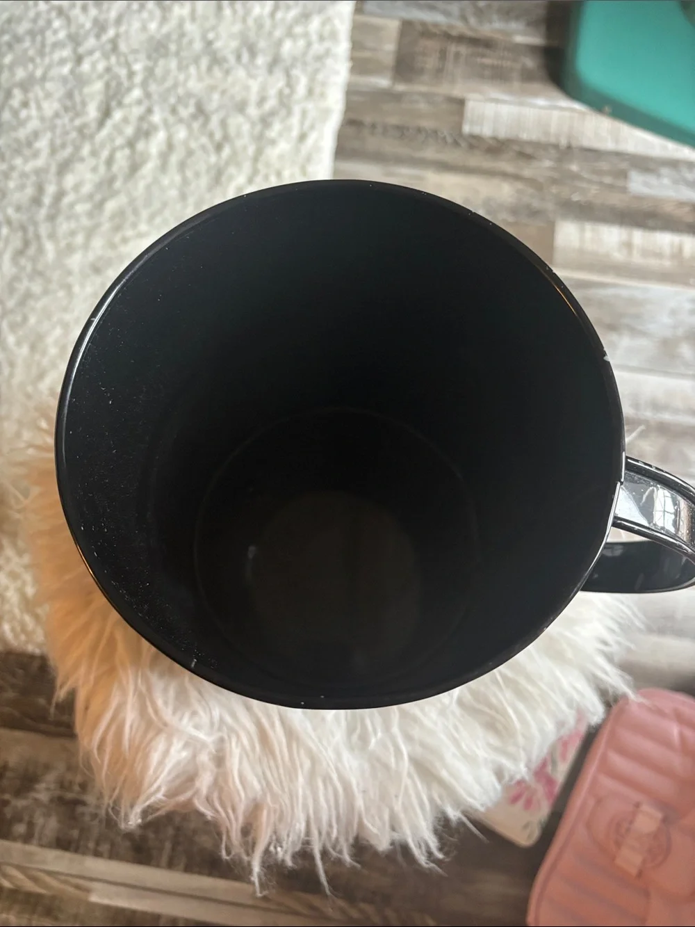 8” x 6” Rise and Grind Sunshine Black Metal Coffee Mug for decor fill/k-cups